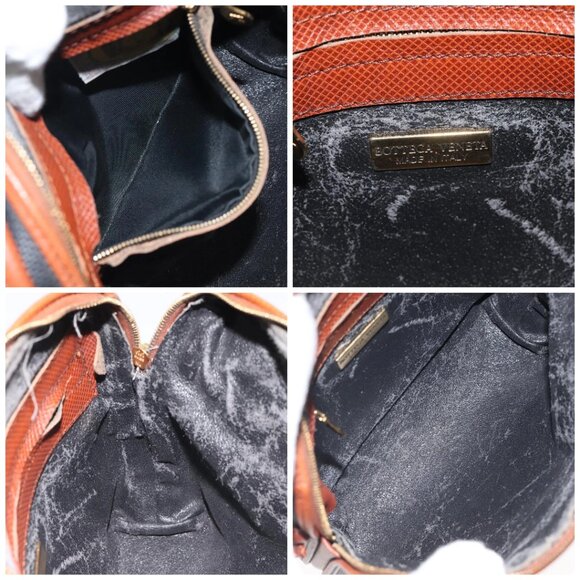 BOTTEGA VENETA Shoulder Bag PVC Black Brown gold Auth - Picture 15 of 16